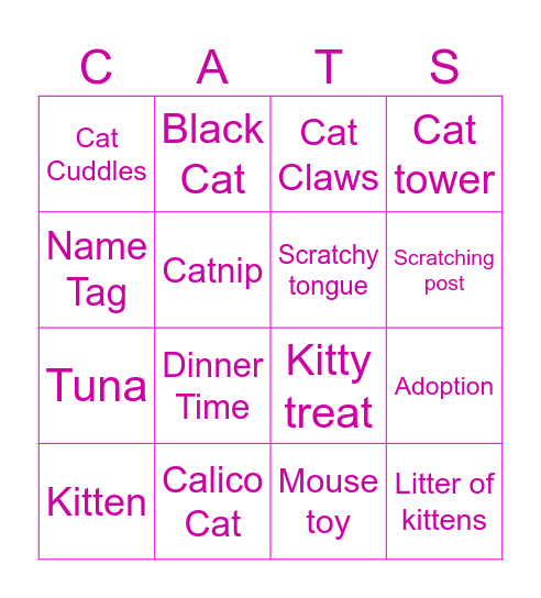 Kitty Bingo Card