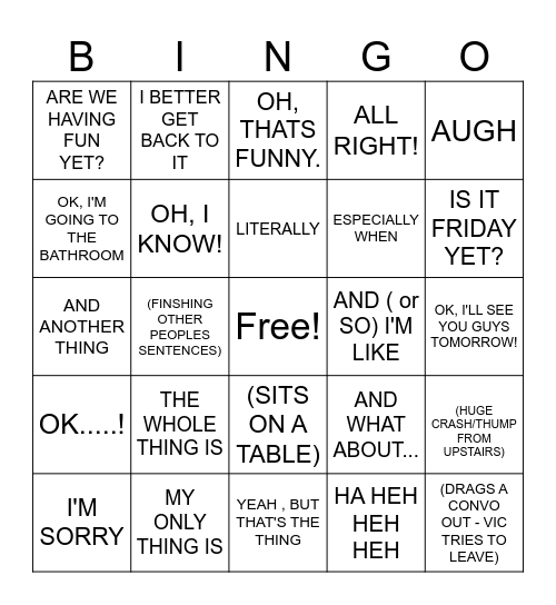 Nelly Bingo Card