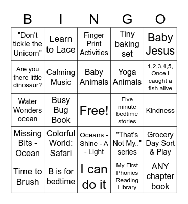 Book Bingo Card