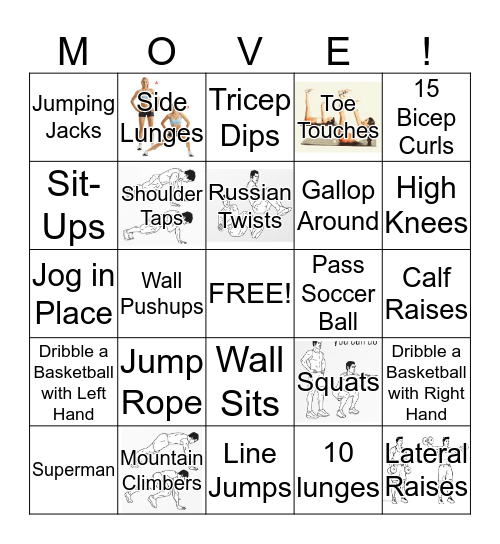 MOVE! Bingo Card