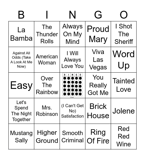 Cover Versions Cover All Bingo Card