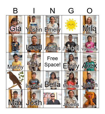 Summer Camp Bingo Card