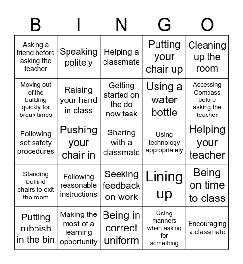 PBS Bingo Name: Bingo Card