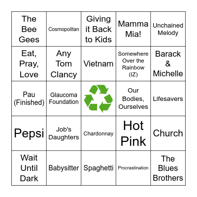 All About Joy Bingo Card