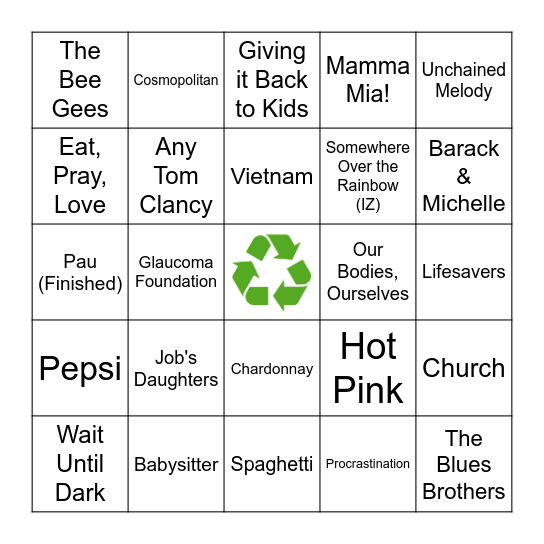 All About Joy Bingo Card