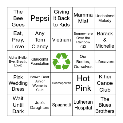All About Joy Bingo Card