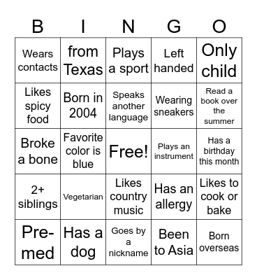 BYiA Bingo Card