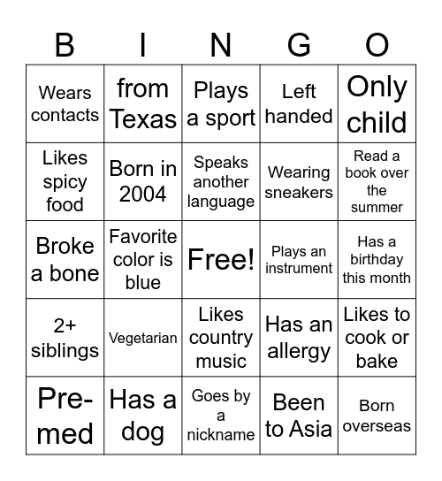BYiA Bingo Card