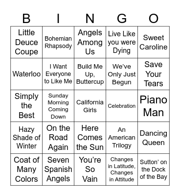 Colorado Rockies Bingo Card