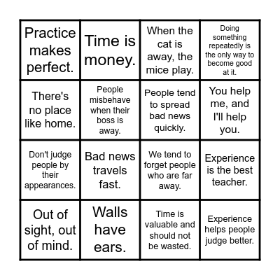 WeWiz 1-1 Lesson 10 Bingo Card