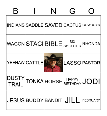 PASTOR JACK'S BIRTHDAY Bingo Card