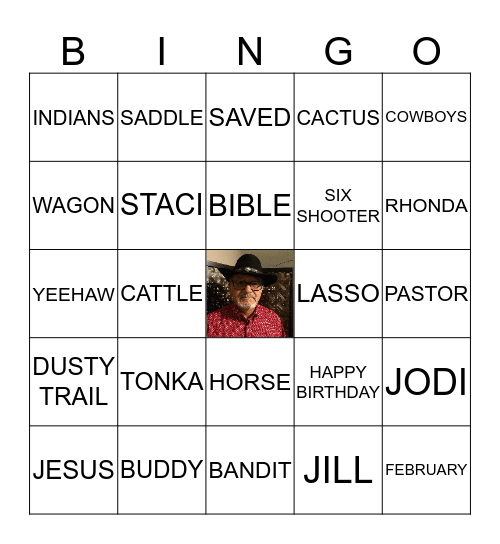 PASTOR JACK'S BIRTHDAY Bingo Card