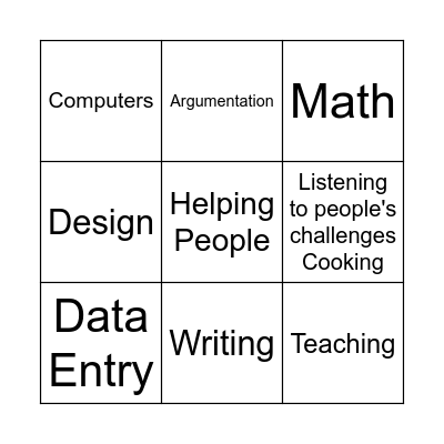 Know Thyself Bingo: Interests Bingo Card