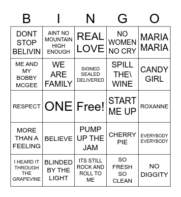 ALL MIXED UP Bingo Card