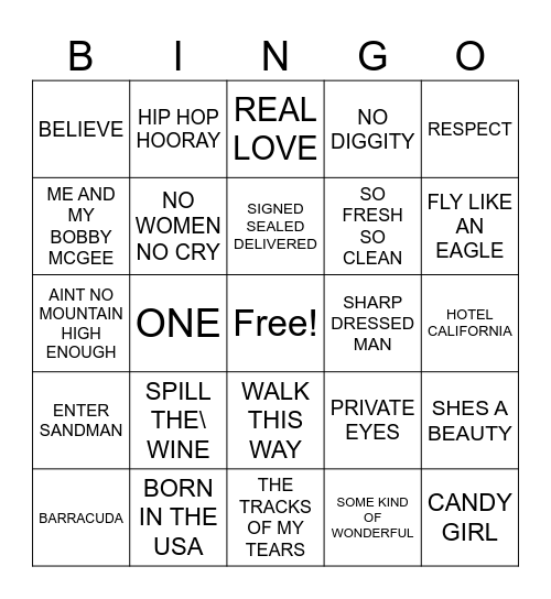 ALL MIXED UP Bingo Card