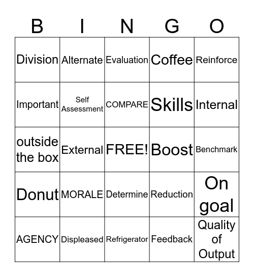 Federal Bingo Card