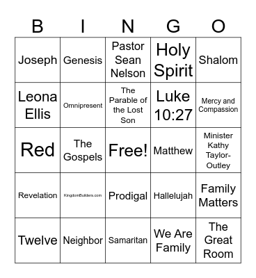 WVCF Vacation Bible School Bingo 2023 Bingo Card