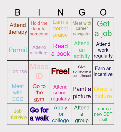 FRDO Bingo Card