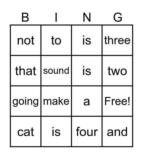 Isa's BINGO Card