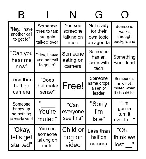 Bingo!! Bingo Card