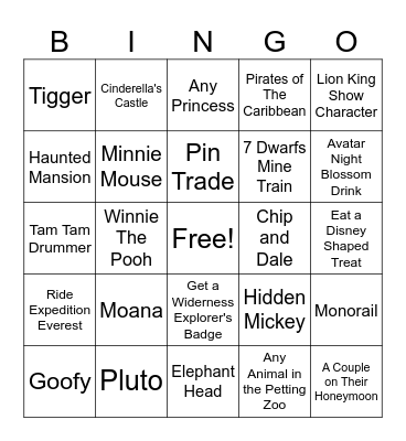 Day #2 Bingo Card