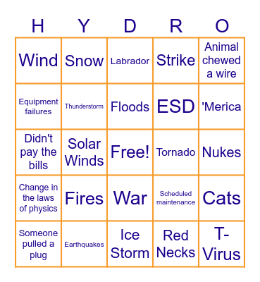 Bingo Panne Bingo Card