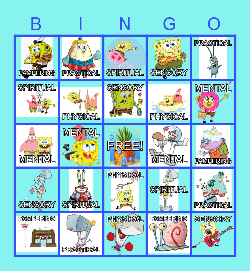 SELF-CARE BINGO Card