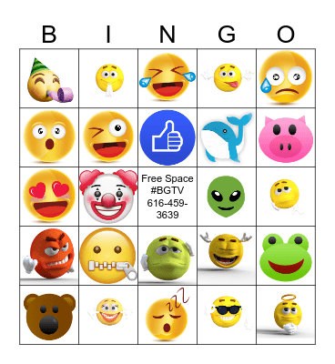 Emoji Bingo RF Bingo Card