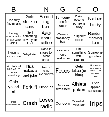 Legacy tri Bingo Card