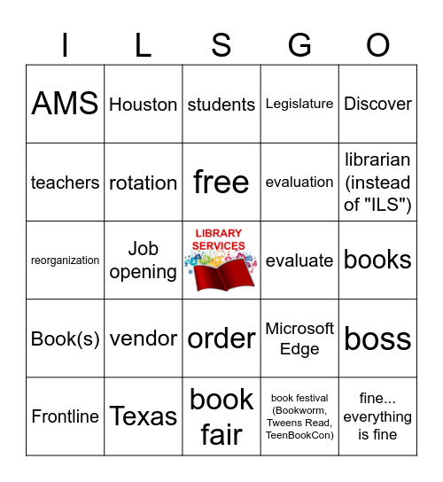 Aldine Library Services CBPL Bingo! Bingo Card