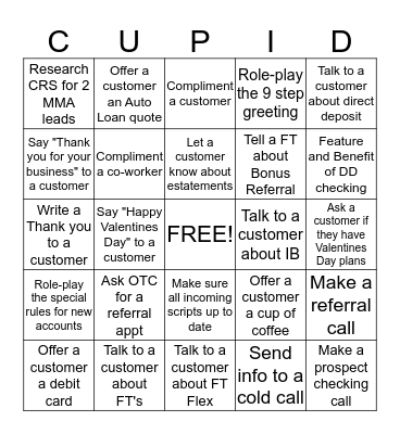 Valentine's Day Bingo Card