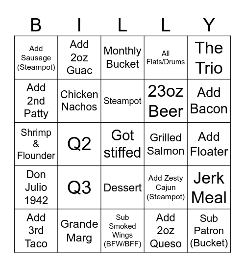 SERVER BINGO Card