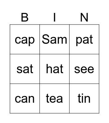 Bingo Card