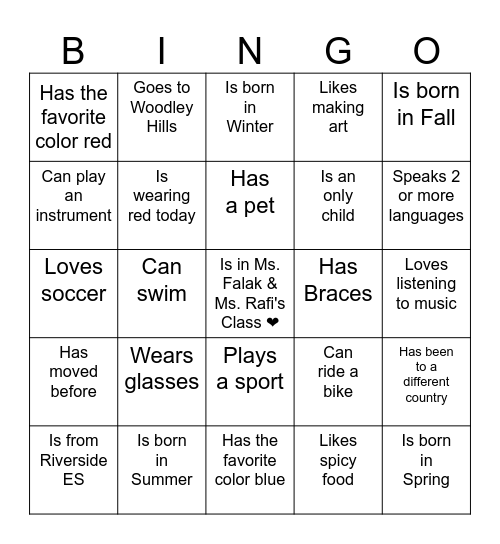 Find Someone Who... Bingo Card