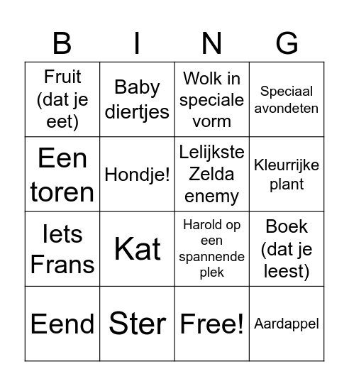 Foto bingo Card