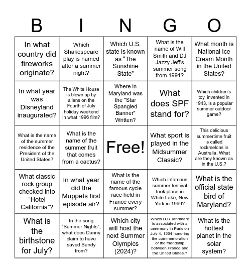 DRL Connect 2023 Bingo Card