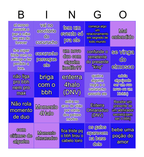 Volta do Forever Bingo Card