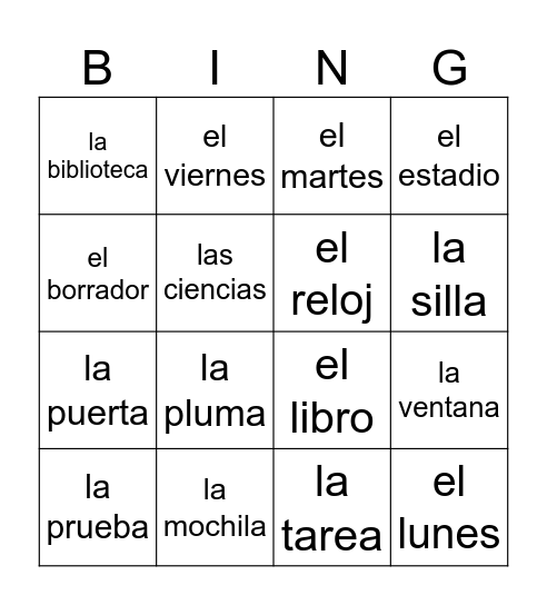 LOTERIA Bingo Card