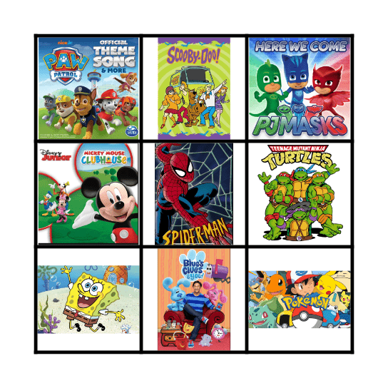 Cartoon BINGO! Bingo Card