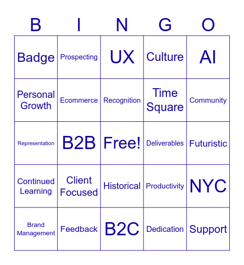 Happy National Interns Day! Bingo Card