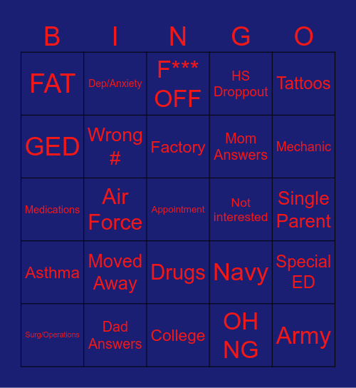 TC BINGO Card