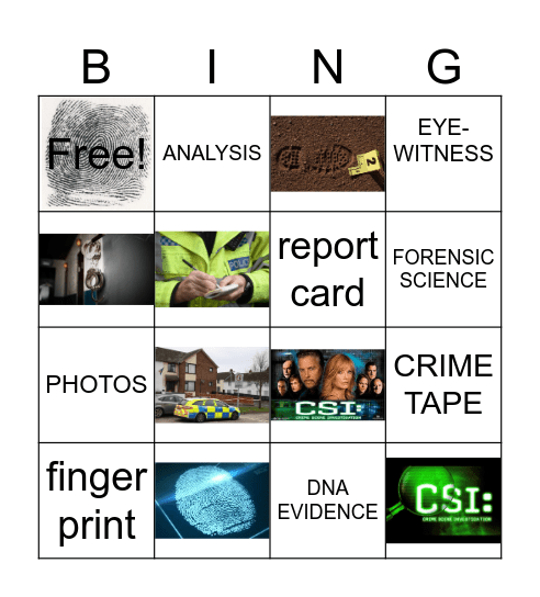 CSI BINGO Card