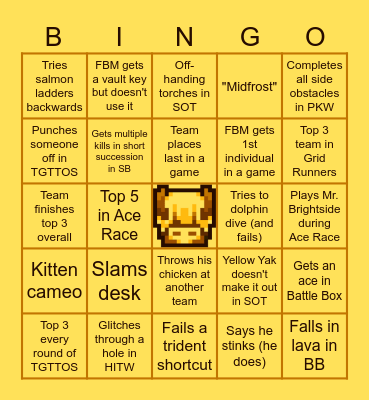 FBM MCC 32 Bingo Card