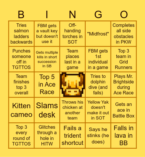 FBM MCC 32 Bingo Card