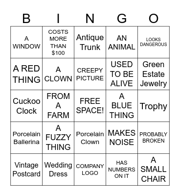 ANTIQUE STORE Bingo Card