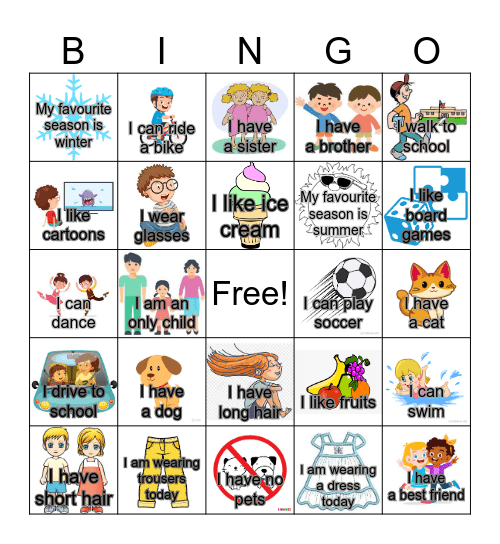 Get to know you < Bingo > Bingo Card