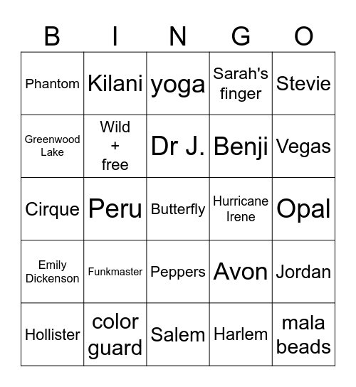 Bride to "B"INGO! Bingo Card