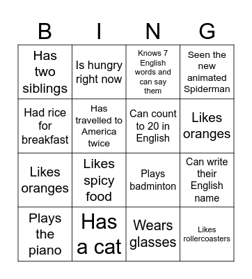 Find Someone Who... Bingo Card