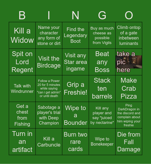 Deepwoken Bingo Card