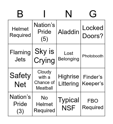 NDP 2023 Bingo Card